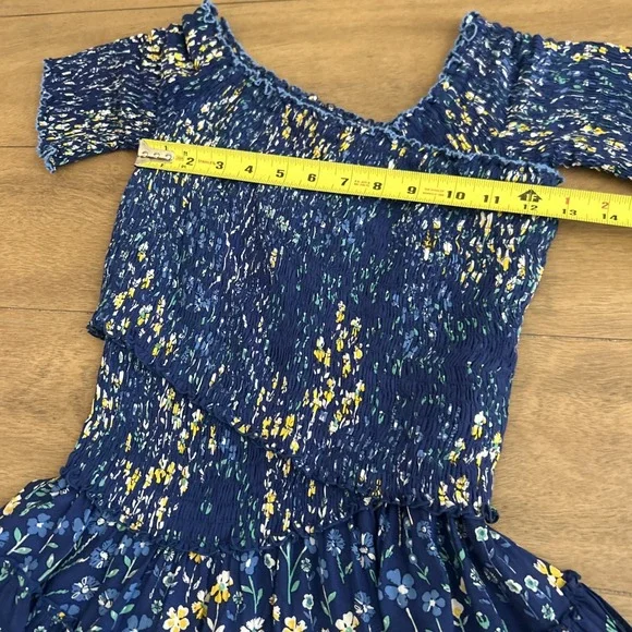 POUPETTE ST Barth Women's SOLEDAD MINI DRESS Blue Small MINT Vacay Ruffle $340 - Picture 8 of 9